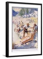 All Day Long the Sound of Pick and the Rumble of the Cradle Were Heard-Joseph Ratcliffe Skelton-Framed Giclee Print