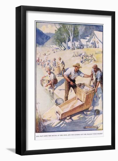 All Day Long the Sound of Pick and the Rumble of the Cradle Were Heard-Joseph Ratcliffe Skelton-Framed Giclee Print