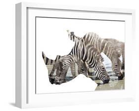 All Down at the Watering Hole-James Hager-Framed Photographic Print