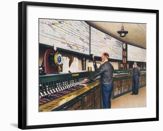 All-electric signal box, 1938-Unknown-Framed Giclee Print