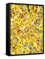 All Emoji Layers-Ali Lynne-Framed Stretched Canvas