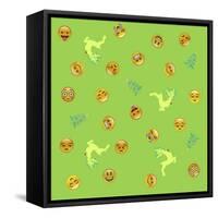All Emoji Scramble II-Ali Lynne-Framed Stretched Canvas