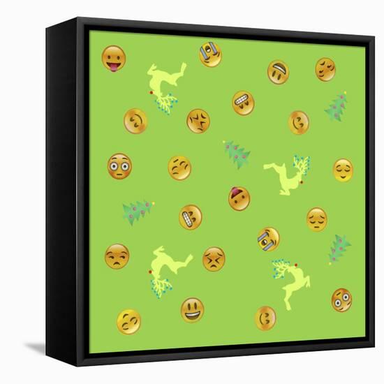 All Emoji Scramble II-Ali Lynne-Framed Stretched Canvas