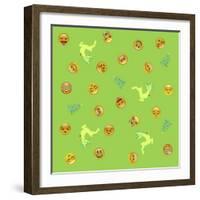 All Emoji Scramble II-Ali Lynne-Framed Giclee Print