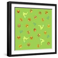 All Emoji Scramble II-Ali Lynne-Framed Giclee Print