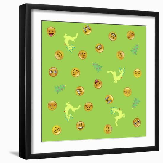 All Emoji Scramble II-Ali Lynne-Framed Giclee Print