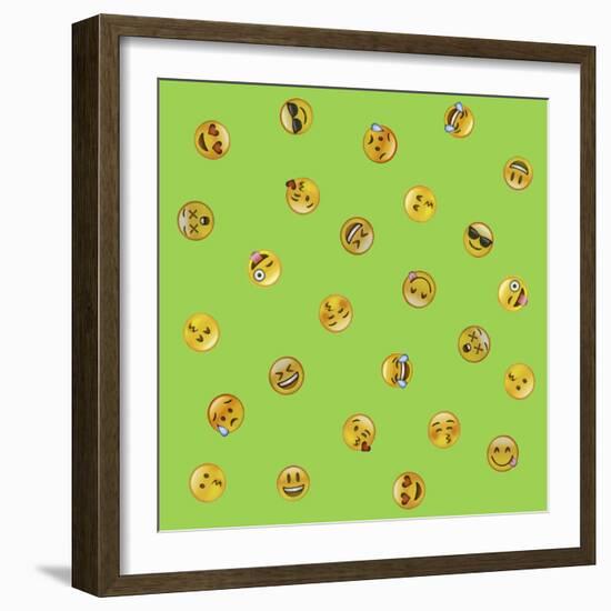 All Emoji Scramble III-Ali Lynne-Framed Giclee Print