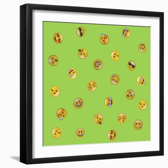 All Emoji Scramble III-Ali Lynne-Framed Giclee Print