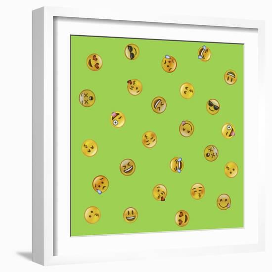 All Emoji Scramble III-Ali Lynne-Framed Giclee Print