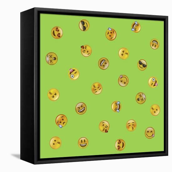 All Emoji Scramble III-Ali Lynne-Framed Stretched Canvas