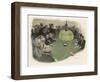 All Eyes are on the Green Table in a Monte Carlo Casino-E. Rosenstand-Framed Art Print