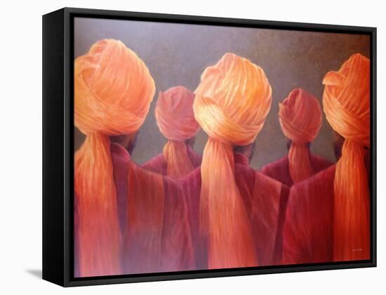 All Five Heads-Lincoln Seligman-Framed Stretched Canvas