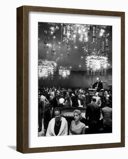 All Forms of Gambling Such As: Roulette, Craps, and Slot-Machines at Riviera Hotel-Francis Miller-Framed Premium Photographic Print