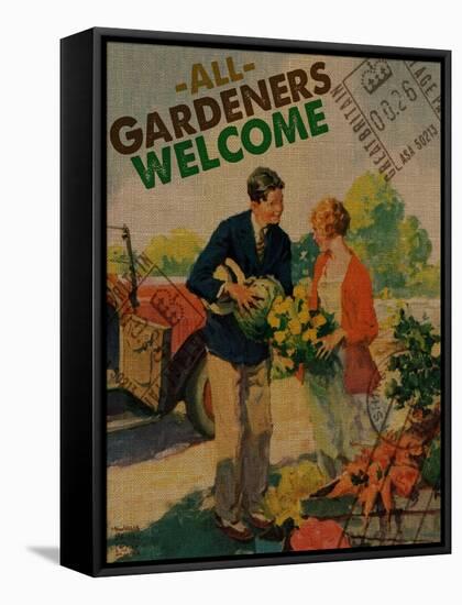 All Gardeners Welcome 2-null-Framed Stretched Canvas