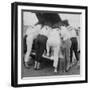 All-Girl "Dragettes" Hotrod Club Working on Car Engine, Kansas City, Kansas, 1959-Francis Miller-Framed Premium Photographic Print