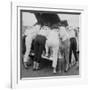 All-Girl "Dragettes" Hotrod Club Working on Car Engine, Kansas City, Kansas, 1959-Francis Miller-Framed Photographic Print