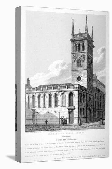 All Hallows Church, Bread Street, London, 1814-Joseph Skelton-Stretched Canvas