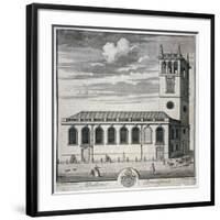 All Hallows Church, Bread Street, London, C1730-Thomas Bowles-Framed Giclee Print