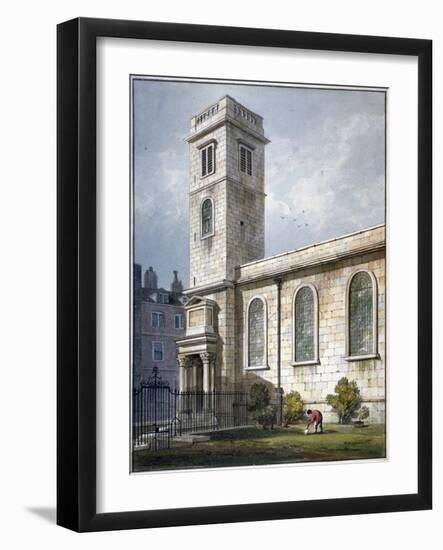 All Hallows Church, Lombard Street, London, 1811-George Shepherd-Framed Giclee Print