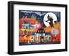 All Hallows Eve Halloween Witch and Fortuneteller-Cheryl Bartley-Framed Giclee Print