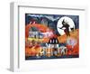 All Hallows Eve Halloween Witch and Fortuneteller-Cheryl Bartley-Framed Giclee Print