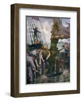 All Hands to the Pumps, 1888-1889-Henry Scott Tuke-Framed Giclee Print