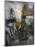 All Hands to the Pumps, 1888-1889-Henry Scott Tuke-Mounted Giclee Print