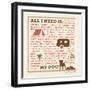 All I Need is My Camper and My Dog-Dog is Good-Framed Art Print