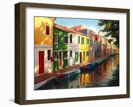 All in a Row-Arcobaleno-Framed Art Print