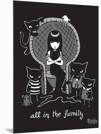 All In the Family-Emily the Strange-Mounted Premium Giclee Print