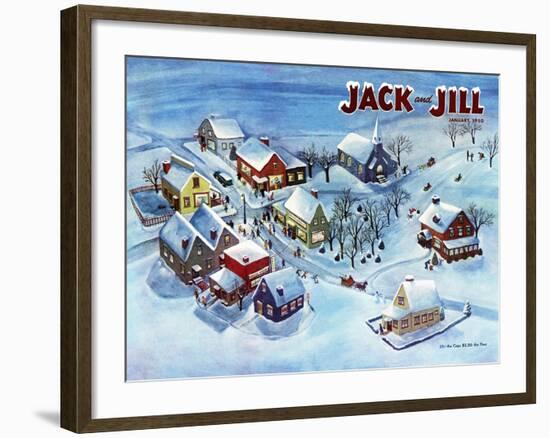 All Is Calm - Jack and Jill, January 1950-Dorothy Jones-Framed Giclee Print