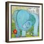 All Is Well Elephant-Wyanne-Framed Giclee Print