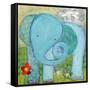 All Is Well Elephant-Wyanne-Framed Stretched Canvas