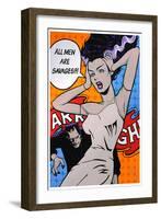 All Men Are Savages-Mike Bell-Framed Art Print