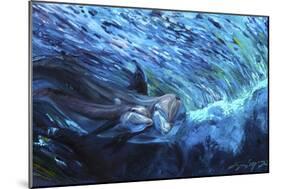 All My Waves Mother and Baby Bottlenose Dolphin-Lucy P. McTier-Mounted Giclee Print