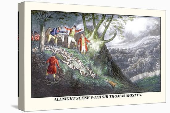 All Night Hunt with Sir Thomas Mostyn-Henry Thomas Alken-Stretched Canvas