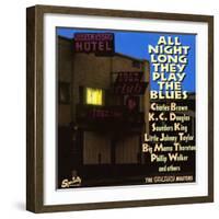 All Night Long They Play The Blues at the Galaxy Hotel-null-Framed Art Print