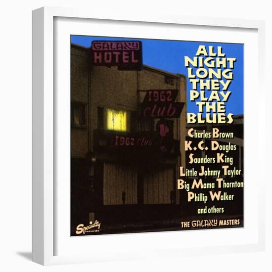 All Night Long They Play The Blues at the Galaxy Hotel-null-Framed Art Print