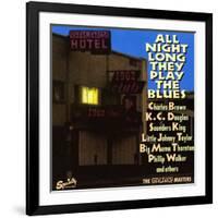 All Night Long They Play The Blues at the Galaxy Hotel-null-Framed Art Print