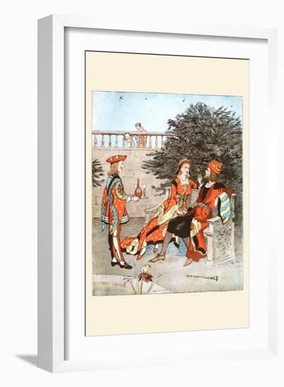 All on a Summer's Days She Sat on a Bench with the King-Randolph Caldecott-Framed Art Print