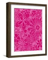 All over Florals 1 - Pinks-Megan Aroon Duncanson-Framed Giclee Print