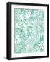 All over Florals 2 - Emerald Green-Megan Aroon Duncanson-Framed Giclee Print