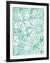 All over Florals 2 - Emerald Green-Megan Aroon Duncanson-Framed Giclee Print