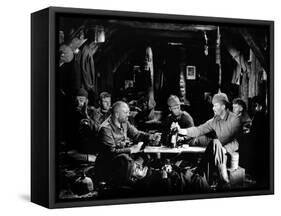 "All quiet on the western front" by Lewis Milestone Louis Volheim and Lew Ayers, 1930 (b/w photo)-null-Framed Stretched Canvas