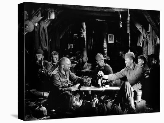 "All quiet on the western front" by Lewis Milestone Louis Volheim and Lew Ayers, 1930 (b/w photo)-null-Stretched Canvas