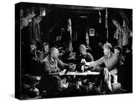 "All quiet on the western front" by Lewis Milestone Louis Volheim and Lew Ayers, 1930 (b/w photo)-null-Stretched Canvas