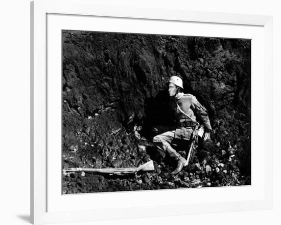 "All quiet on the western front" by Lewis Milestone with Lew Ayres, 1930 (b/w photo)-null-Framed Photo