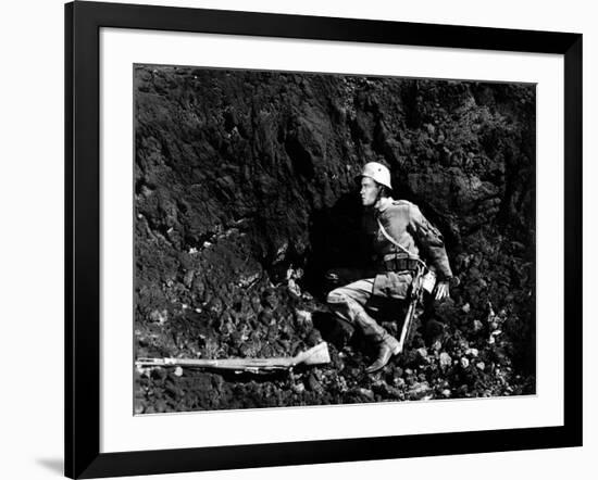 "All quiet on the western front" by Lewis Milestone with Lew Ayres, 1930 (b/w photo)-null-Framed Photo