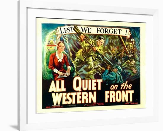 All Quiet on the Western Front, Poster Art, 1930-null-Framed Art Print