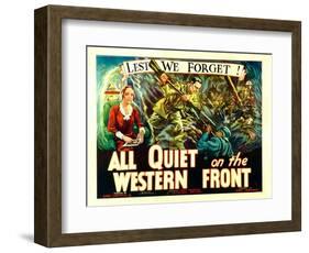 All Quiet on the Western Front, Poster Art, 1930-null-Framed Art Print